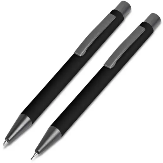 Omega Ball Pen & Pencil Set Black